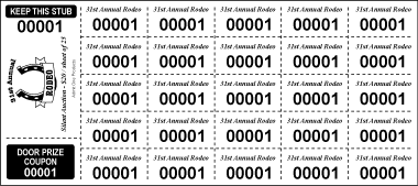 Custom Auction Tickets - Hold This Stub w/Logo - Style 2