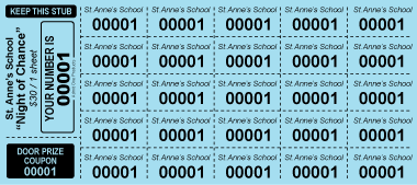 Custom Auction Tickets -Your Number - Style 2