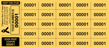 Custom Auction Tickets -Your Number w/Logo - Style 1