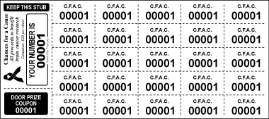 Custom Auction Tickets -Your Number w/Logo - Style 2