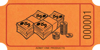 Classic Custom 1&quot; x 2&quot; Roll Ticket Image Only
