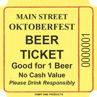 Classic Custom 2&quot; x 2&quot; Billboard Roll Ticket Text Only