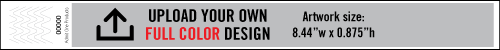 1 in. Matte Full Color Synthetic Wristbands