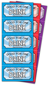 Color Drink Ticket - Sheets of 5