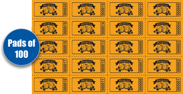 Oktoberfest Ticket Sheets of 20 - Neon Orange