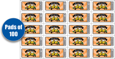 Premium Oktoberfest Ticket Sheets of 20 - White Border