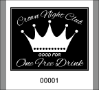 Custom 1.83" x 2" Thermal Drink Ticket with Image Only