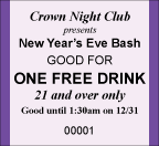 Custom 1.83" x 2" Thermal Drink Ticket with Text