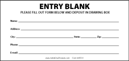 2.6 x 5.5 Stock Entry Blank Forms