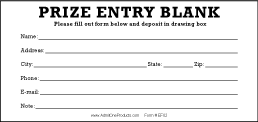 2.6 x 5.5 Stock Prize Entry Forms