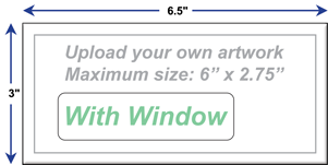Upload-Your-Own Custom 3&quot; x 6.5&quot; Ticket Envelopes with Window