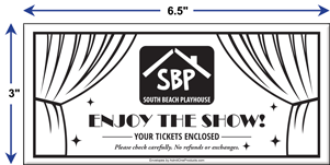 Custom 3&quot; x 6.5&quot; Ticket Envelopes - Enjoy the Show
