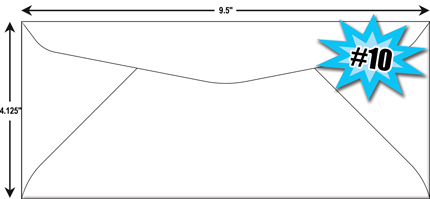 Blank 4.125&quot; x 9.5&quot; No. 10 Envelopes