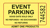 Event Parking - Single Roll Tickets