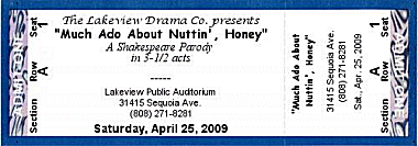 Reserved Seat FastPrint Foil Ticket with Text Only