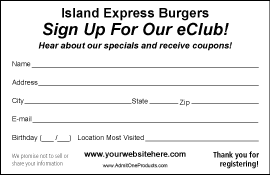 2-3/4&quot; x 4-1/4&quot; Custom Form with Text Only