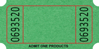 1" x 2" Blank Roll Tickets