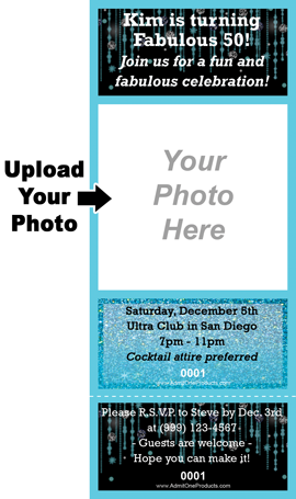 Blue Sparkles Keepsake Ticket