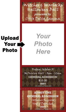 Circus Grunge Keepsake Ticket