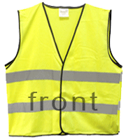 Economy Yellow and Silver Parking Safety Mesh Vest