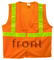 Premium Orange and Yellow Parking Safety Mesh Vest