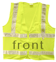 Premium Yellow and Silver Parking Safety Mesh Vest