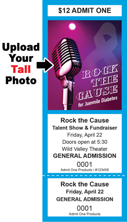Photo-Ticket with Tall Photo