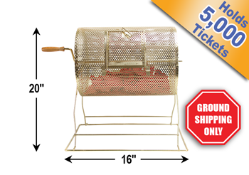 Medium Brass Raffle Drum
