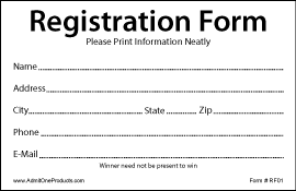 2-3/4 x 4-1/4 Stock Registration Forms