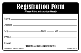 2-3/4 x 4-1/4 Stock Bordered Registration Forms