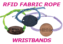 RFID Fabric Rope Wristbands