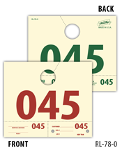 Versa-Tags Auto Service Dispatch Tags - 3 Digits RL-78-0