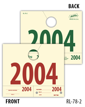 Versa-Tags Auto Service Dispatch Tags - 4 Digits RL-78-2