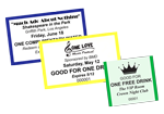 Custom Security Thermal Drink Tickets