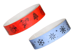 Christmas-themed wristbands also available