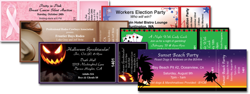 event ticket printing samples