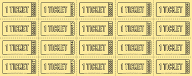 Ticket Sheets of 20 - Style 1