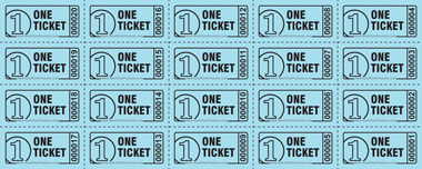 Ticket Sheets of 20 - Style 2