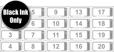 Custom Sheet of 20 - 1x2 Tickets