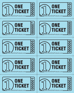 Ticket Sheets of 10 - Style 2