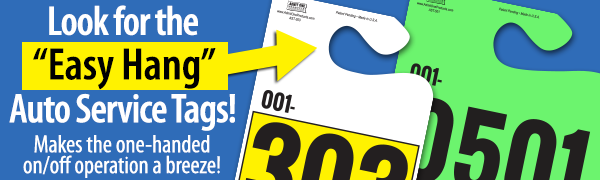 Easy Hang Auto Service Tags