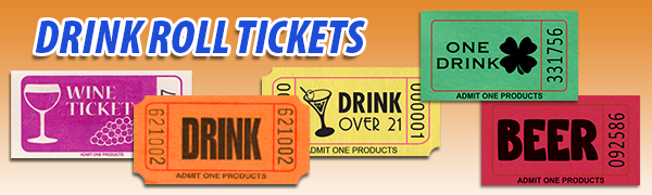 drink voucher tickets for Work Event Fundraiser Bar Restaurant White free drink tickets RXBC2011 100 One Free Drink Coupon red Cheers drink tickets 