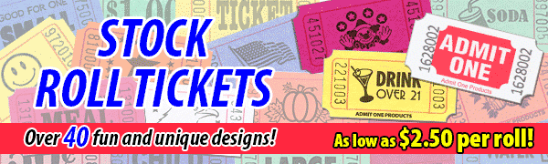 personalized ticket rolls