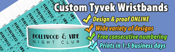 Custom Tyvek Wristbands
