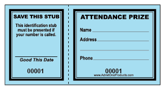 Attendance Prize Tickets