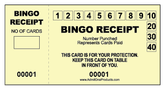 Bingo Receipt Tickets