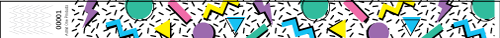 3/4&quot; 90s Vibe - Full Color Synthetic Wristbands