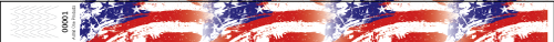 3/4&quot; American Flag - Full Color Synthetic Wristbands
