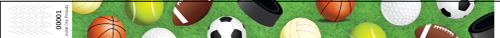 3/4&quot; Assorted Sports - Full Color Synthetic Wristbands