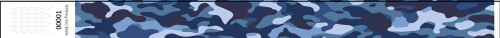 3/4&quot; Camo Blue - Full Color Synthetic Wristbands